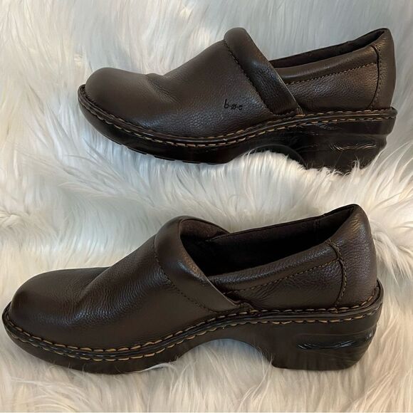 Born Concept BOC Womens Slip-On Loafers Shoes 10M Brown Leather Casual - Picture 4 of 7
